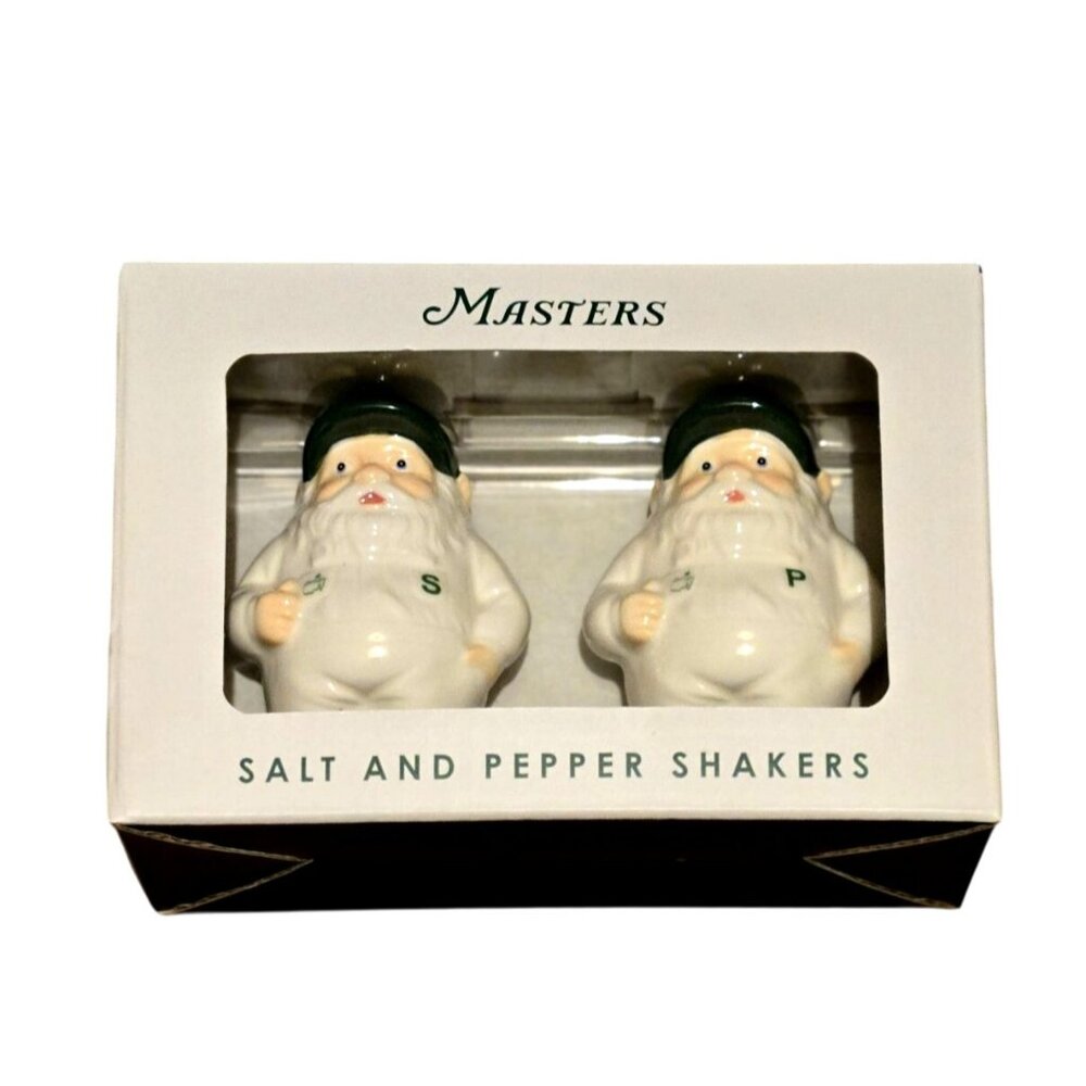 Masters Golf Caddy Gnome Salt & Pepper Shakers Ceramic Collectible Set 2025